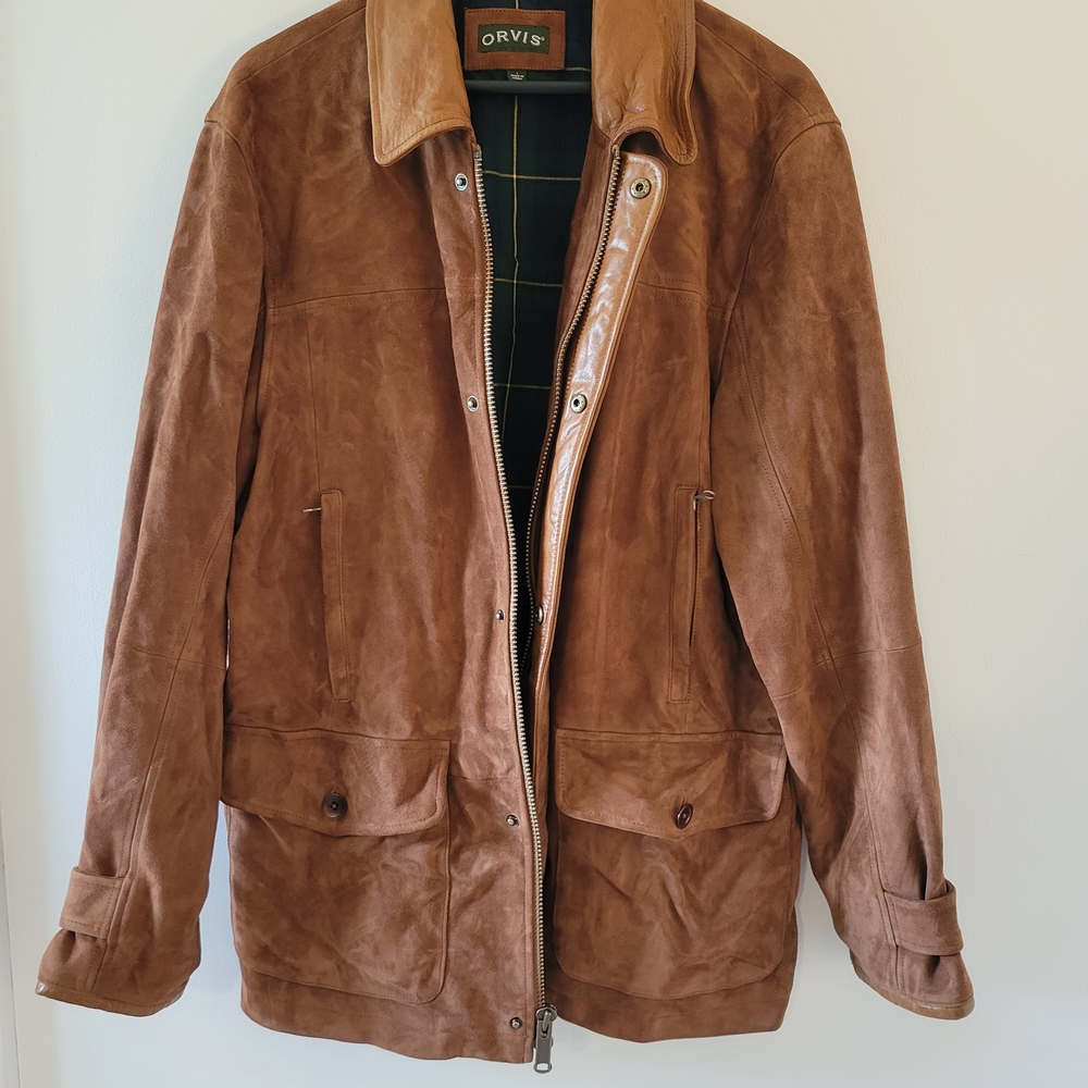 Orvis Brown Military Field Jacket Suede